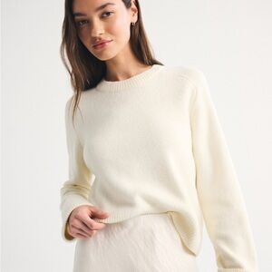 Abercrombie & Fitch Cream Madeline Crew Neck Sweater XS